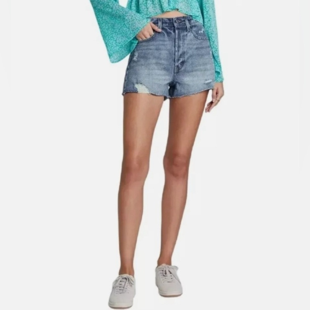 Wild Fable Blue Distressed Jean Shorts Size 6